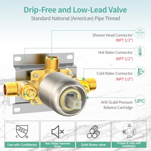 Dual 2 in 1 Shower System with Handheld (105.6 Ounce)