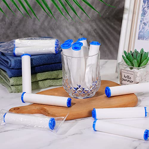 36 Pcs Shower Head Filters 3.7 Inch PP Cotton Filter Cartridge Filter High Pressure Handheld Turbo Fan Shower Heads Filter for Detachable Propeller Jet Sets (36 Count)