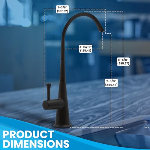 Non-Air-Gap Brass RO Faucet, Matte Black