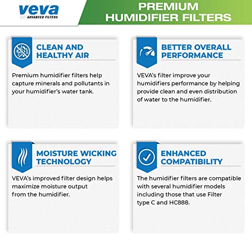 6 Pack Premium Humidifier Filters