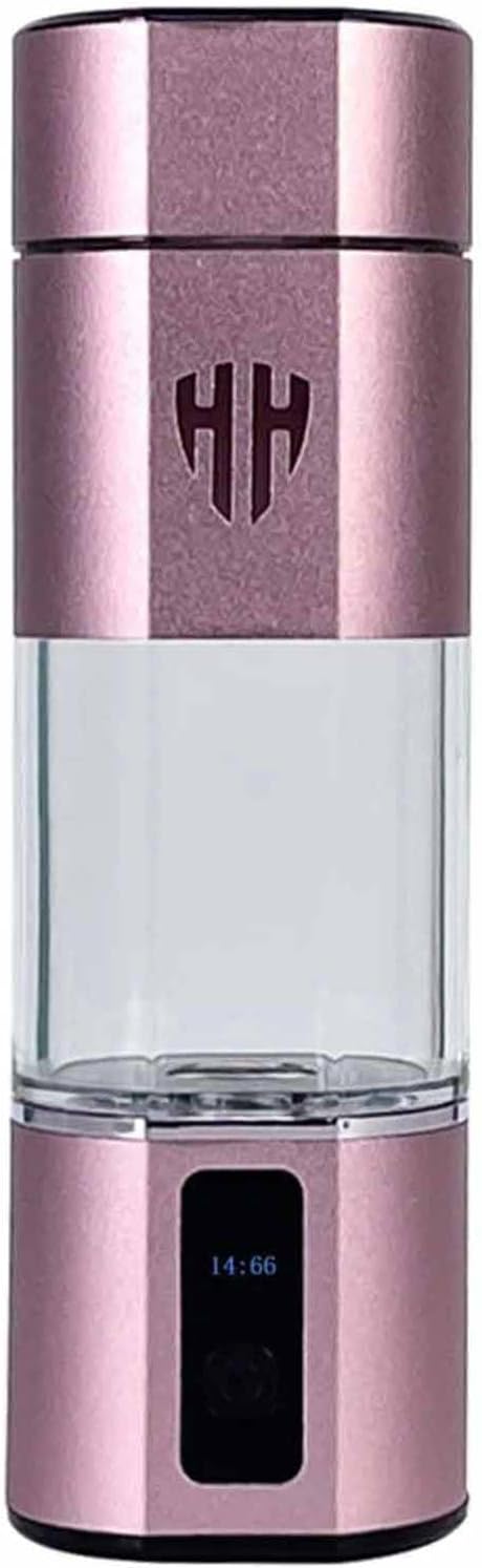 300ML Hydrogen Water Bottle Generator, Concentration Up to 3800-6000PPB, Dual Chamber PEM and SPE Electrolysis Technology, Portable Hydrogen Water Machine