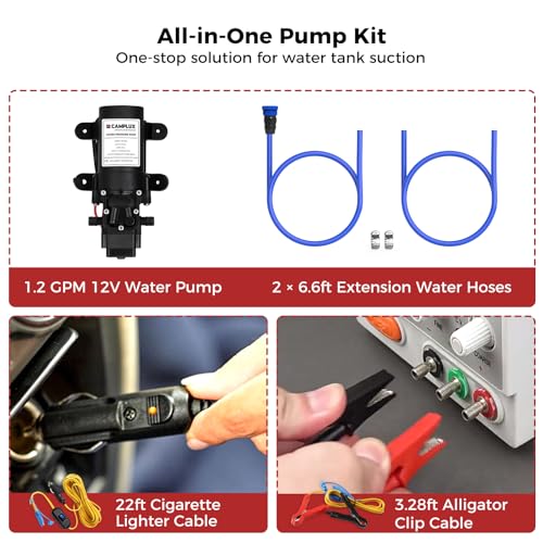 CAMPLUX Nano 3 Portable Propane Water Heater with Pump Kit