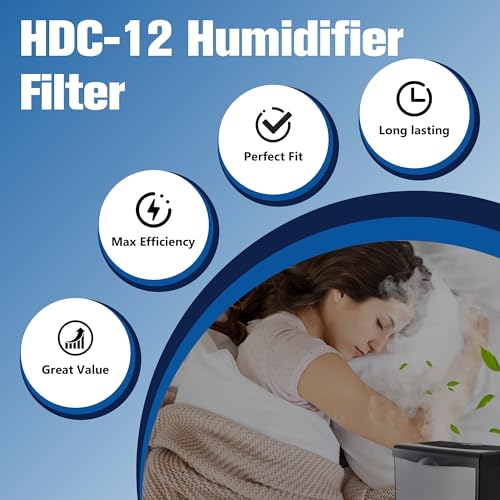 HDC12 Humidifier Super Filter Wick Replacement for AIR (4 Count)