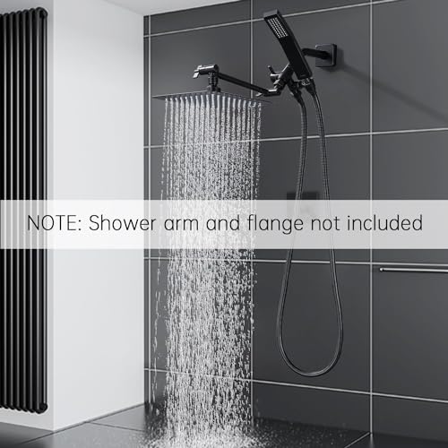 All Metal 10" Rain Shower Head with Handheld for Bathroom Upgrade