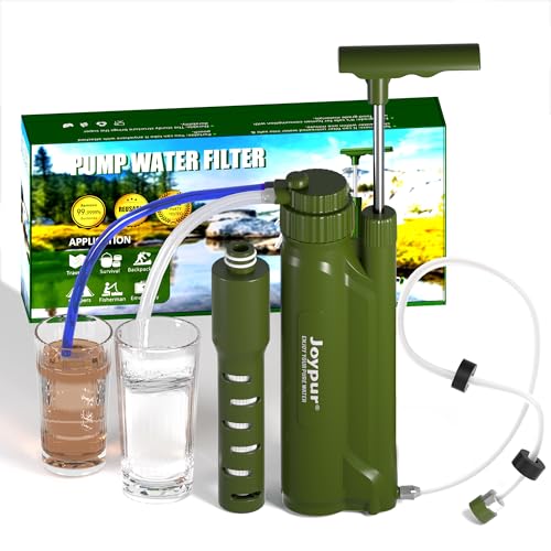 Portable 3 Stage Water Purifier Survival Pump with 0.01 Micron Ultrafiltration Membrane Water Purification System