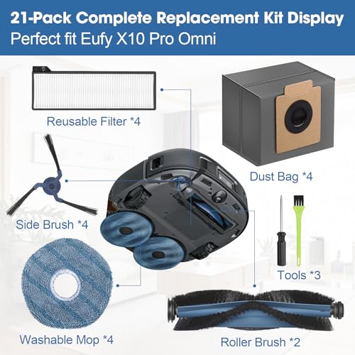 Vacuum Accessories Kit for Eufy X10 Pro Omni