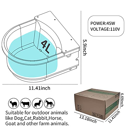 Automatic Heated Waterer Bowl for Dogs &Livestock