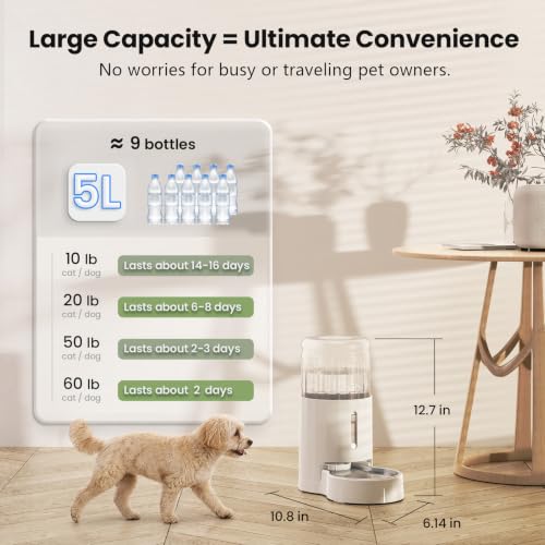 Dog Water Bowl Dispenser 5L