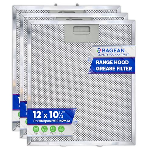 Stove Vent Filter 12" x 10.5" Fits W10169961A Whirlpool Range Hood Filter (3 Count)