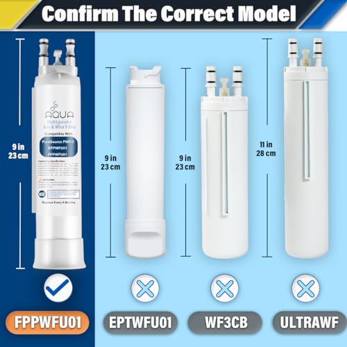 AQUA012 FPPWFU01 Water Filter Replacement Compatible with EPPWF01 PureAdvantage PWF (3 Count)