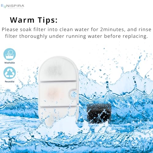 PLWF002 Cat Water Fountain Activated Charcoal Water Filter Kit Replacements with Spongies Compatible with Petlibro 71oz (24 Count)