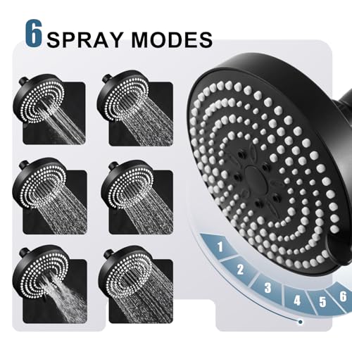 Shower Head High Pressure Shower Head with 6 Mode