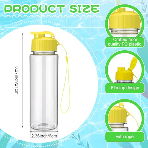 20 Pcs 17 Oz Plastic Water Bottles Bulk Sports