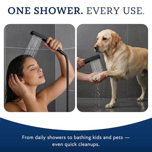 All Metal 10" Dual Square Shower Head Combo