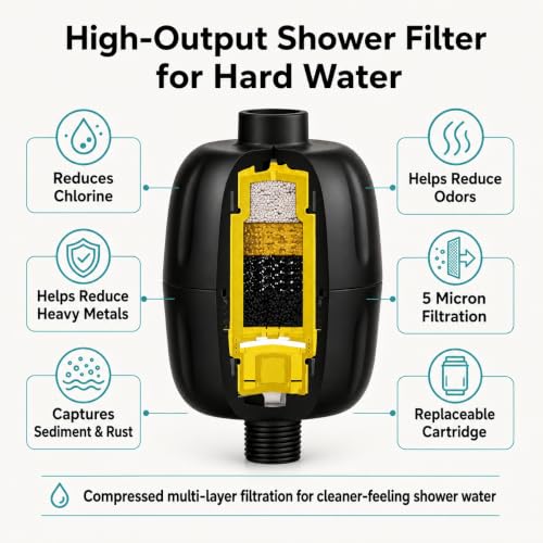 Vitamin C Shower Filter for Hard Water