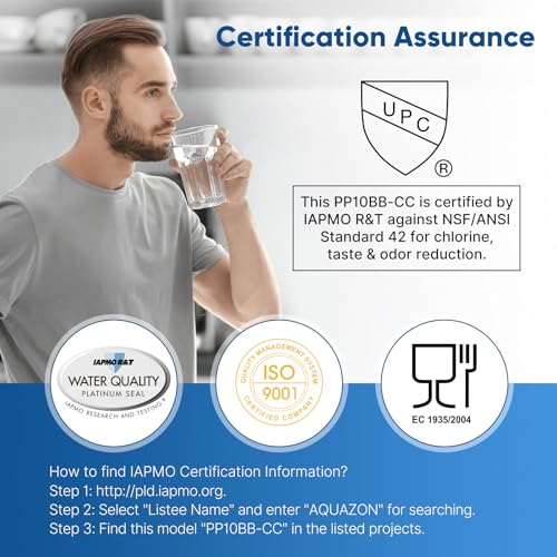 5 Micron 4.5"x 10" Whole House Water Filter Combo Kit with Sediment& Carbon