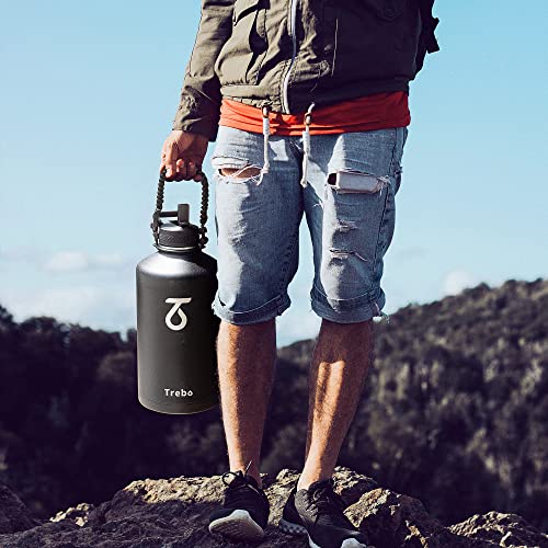 One Gallon Water Bottle Insulated with 3 Lids