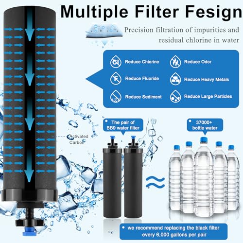 Activated Carbon Water Filters fit for Berkey® Filtration System (2 Count)