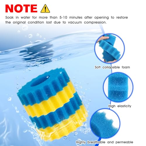 Pond Filter Replacement Sponge Filter Media Pads for VIVOHOME 1580 (4 Count)