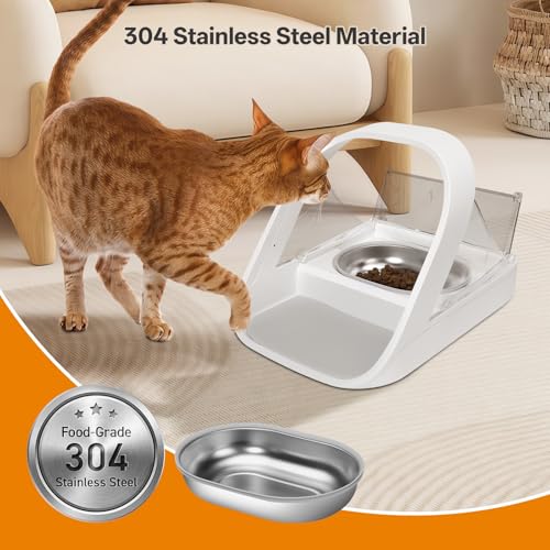 Stainless Steel Bowl for Automatic Microchip Cat Pet Feeder (3 Count)