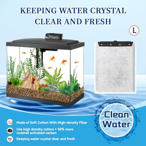 10 Pack Large Replacement Filters Cartridges Compatible with QuietFlow Power Filter Size 20 (30 Gram)