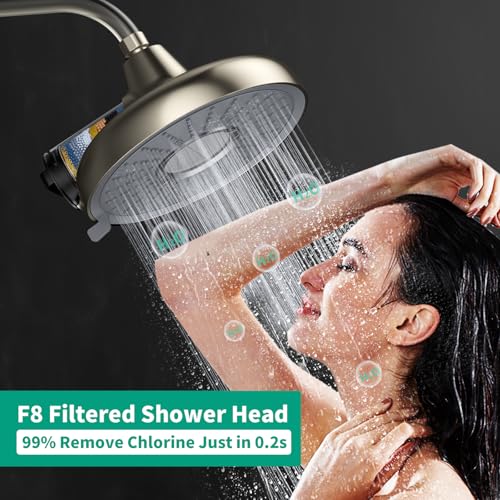 F8 Filtered Shower Head 8 Inch Shower Head High Pressure