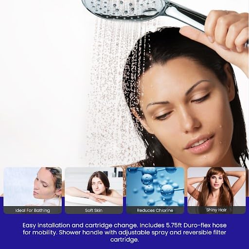 Luxury Shower Power Handheld & Shower Head Combo Filtration System Chrome