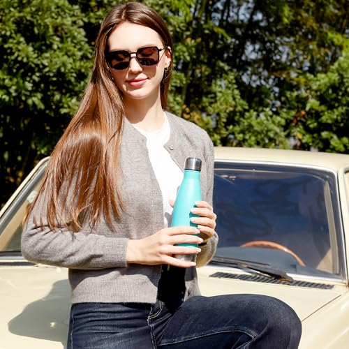 17oz Sport Water Bottle 12 Pack Vacuum Insulated Stainless Steel Leak (12 Count)