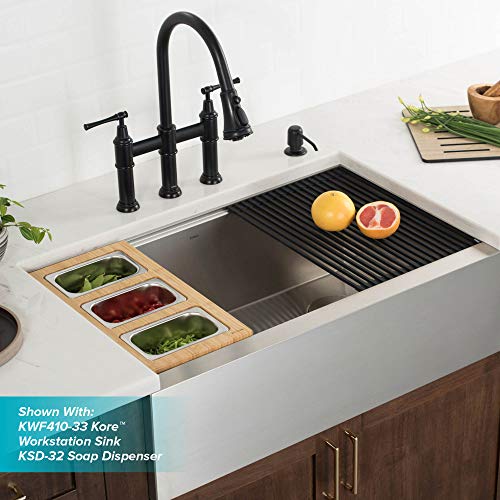 Allyn Transitional Bridge Kitchen Faucet with Pull