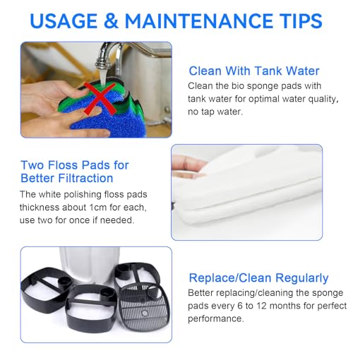 HW 304B Canister Filter Replacement for SUNSUN HW (12 Count)