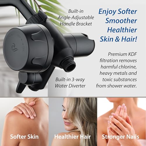 Combo Shower Head Water Filter with Built