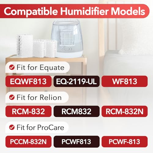 12 Pcs WF813 Cool Mist Humidifiers Filters Compatible with Equate