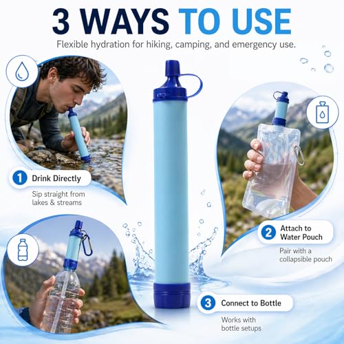 Water Filter Survival Filtration Portable Gear (2 Count)