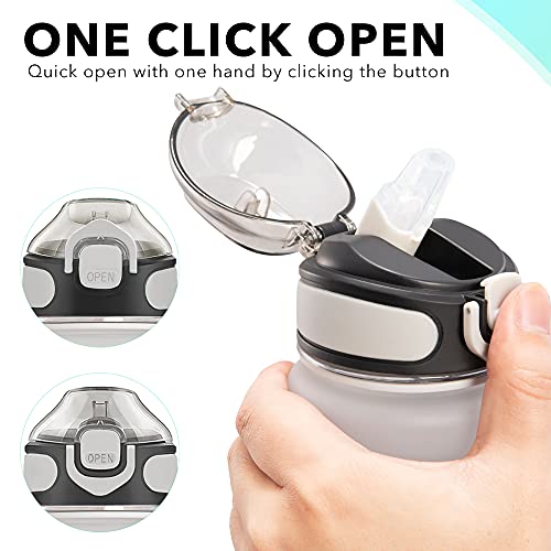 32 oz Drinking Water Bottle with Times to Drink and Straw