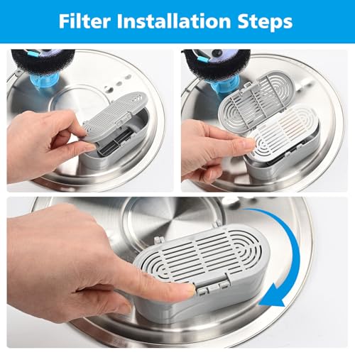 Cat Water Fountain Filter Replacement for Stainless Steel Pet Fountain (6 Count)