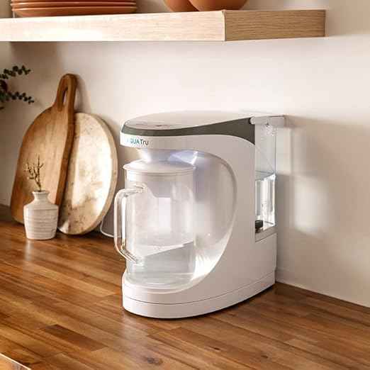 AquaTru Carafe Alkaline Countertop Water Purifier | Certified 4-Stage RO System Removes 84 Contaminants Including Forever Chemicals, Lead & Fluoride | Adds Healthy Minerals | No Plumbing