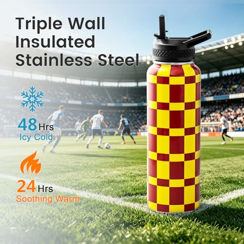 40 oz Insulated Water Bottle with Straw