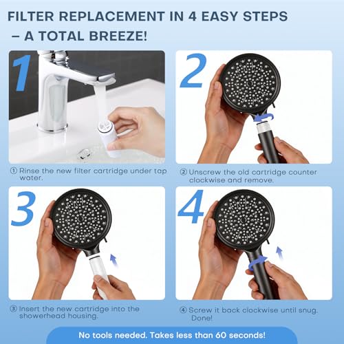 Shower Filter Compatible with Cobbe Shower Head Filter Replacement
