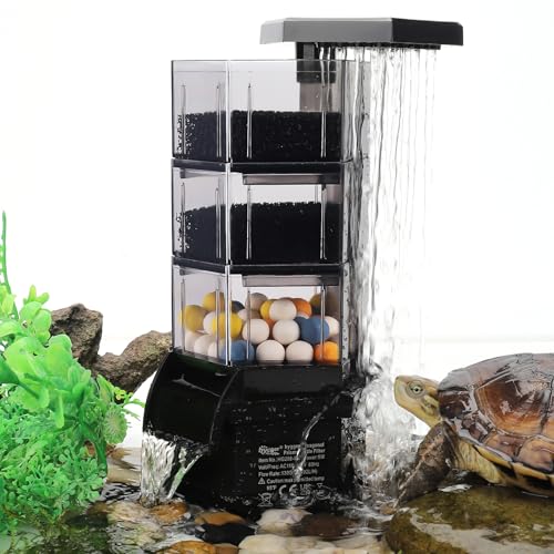 Turtle Tank Filter with Adjustable Flow for Reptiles Frogs