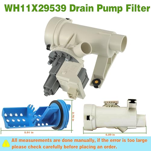 Upgraded WH11X29539 Washer Drain Pump and Filter Assembly