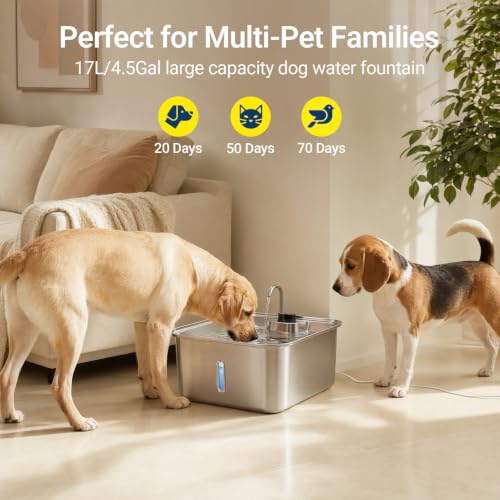 4.5Gal 17L Pet Water Fountain