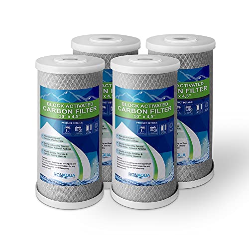 Big CTO Carbon Block Water Filters 4.5" x 10" Whole House Cartridges * WELL (4 Count)