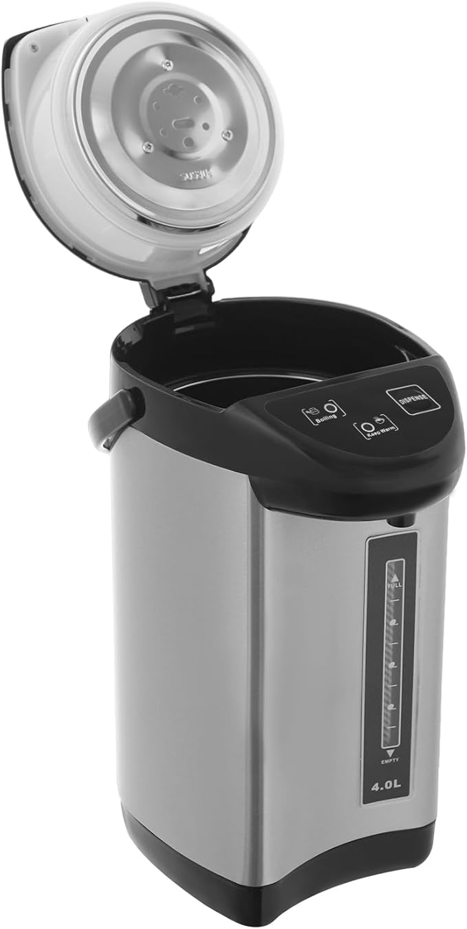 Combination Water Boilers & Warmers, 4L/135oz Electric Water Boiler with Portable Handle and Filter Mesh, 750W Electric Kettle for Dining Rooms, Living Rooms, Kitchens (Black)