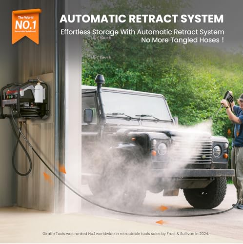 Crossfalls Wall Mounted Pressure Washer Ultra with 50FT Hose