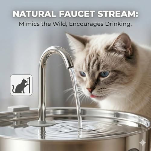 Stainless Steel Cat Water Fountain