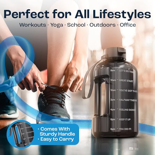 Half Gallon Water Bottle with Motivational Quotes