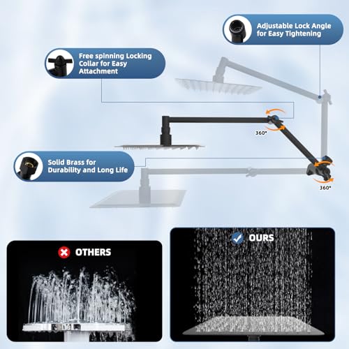 Metal 10" Rain Shower Head with Handheld