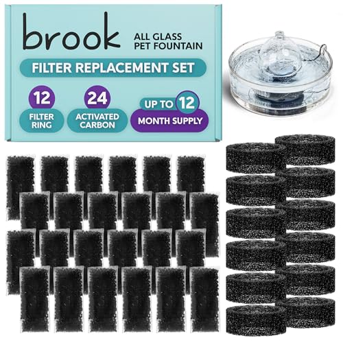 Glass Pet Fountain Filter Replacement Set