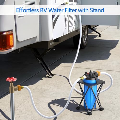 4 Layer RV Water Filter with Stand and 7