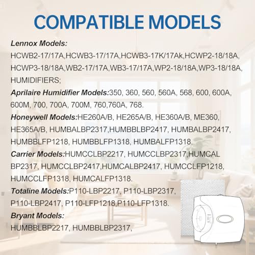 35 GA35 Replacement Humidifier Water Panel Evaporator Compatible with Aprilaire H635EZ1A 4839 Kit Filter or 560 568 600 700 760 768 350 360 10" x 13" x 1.75" 4